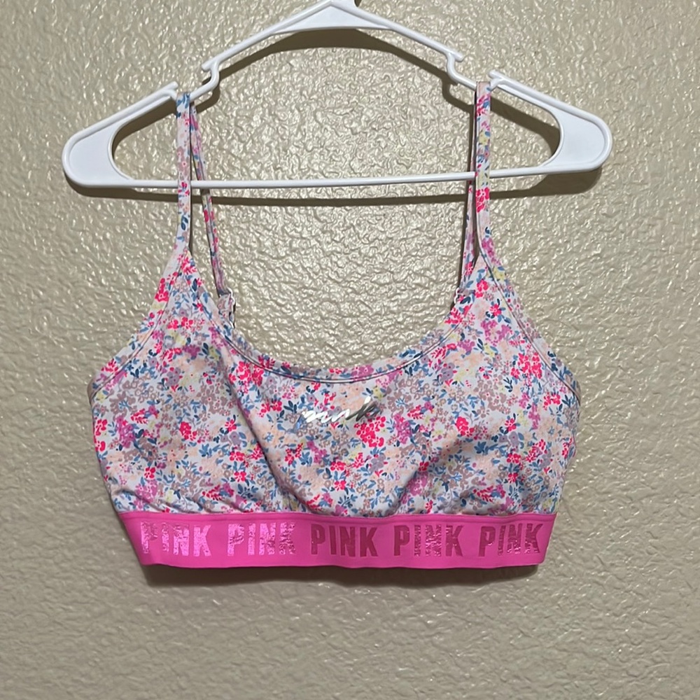 Pink Lightly Lined Sports Bra